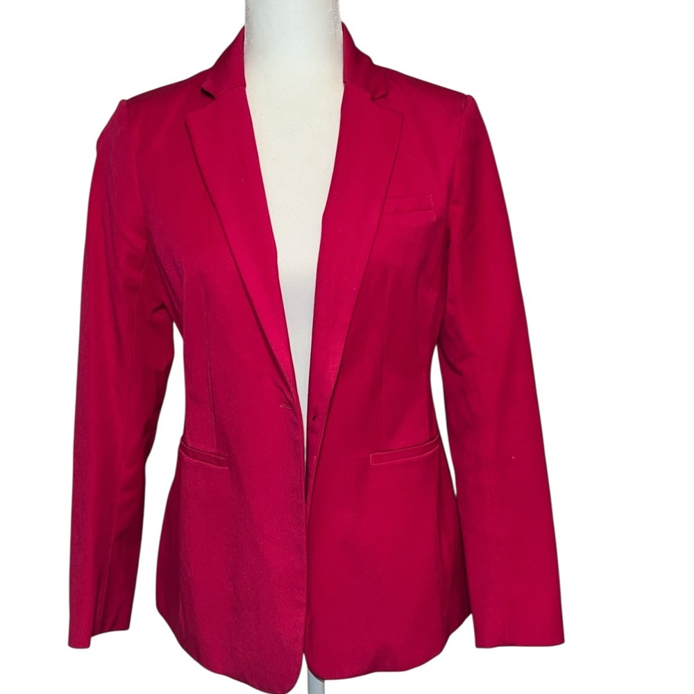 Banana Republic Vibrant Pink Notch-Lapel Single-Button Blazer
